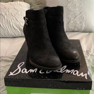 Sam Edelman Morgon ,black leather booties 8,5